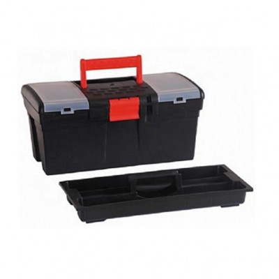 16 inch Plastic Storage Tool Box with Removable Parts  Plastic Tools Box With Steel Lock Hard plastic Rolling Waterproof Toolbox