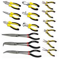 High Carbon Steel Cutting Pliers CRV Drop Forged TPR Handle Combination Diagonal long nose side cutter slip joint mini Pliers