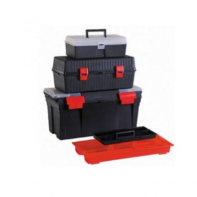 3 pcs set inch Plastic with Removable Parts  Plastic Storage Tools Box With Steel Lock Hard plastic Rolling Waterproof Toolbox