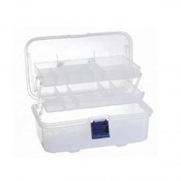 13inch clear Plastic with Removable Parts  Plastic Storage Tools Box With Steel Lock Hard plastic Rolling Waterproof Toolbox